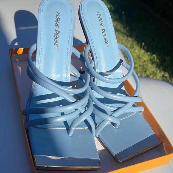Public Desire Shoes - Public desire blue heels